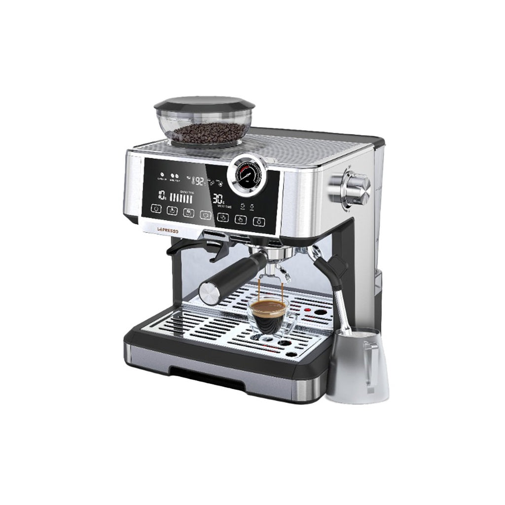 A Photo Of LePresso Advanced Espresso Machine Interactive Touch Display - Silver | LPCFFM0013