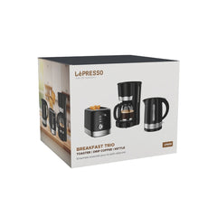 A Photo Of LePresso Breakfast Set Toaster, Kettle and Drip Coffee Maker - Black | LPCFFM0009-BK