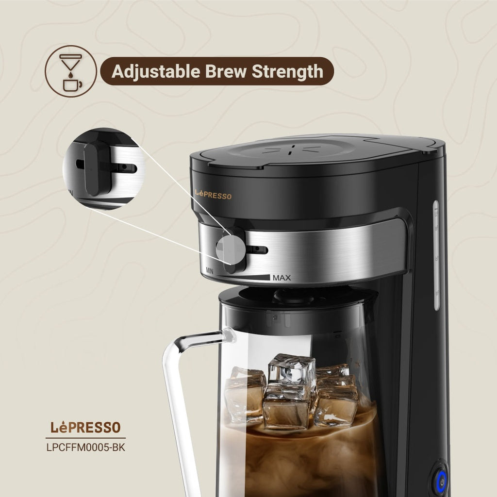 A Photo Of LePresso Cold Brew Machine Ice Coffee & Tea - Black |  LPCFFM0005-BK