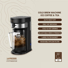 A Photo Of LePresso Cold Brew Machine Ice Coffee & Tea - Black |  LPCFFM0005-BK