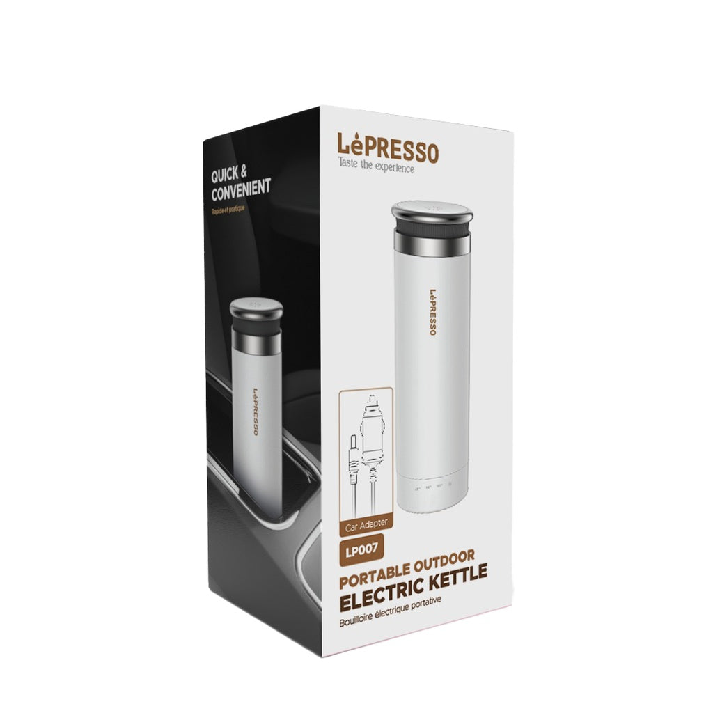 A Photo Of LePresso Portable Outdoor Electric Kettle - White | LPCFFM0007-WH