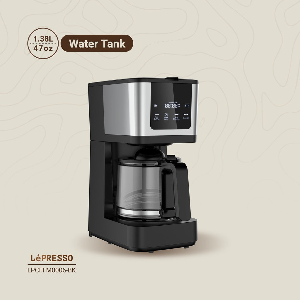 A Photo Of LePresso Rich Brew Coffee Machine Interactive Touch Display - Black | LPCFFM0006-BK