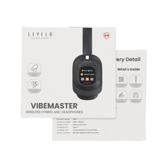 A Photo Of Levelo VibeMaster Wireless Hybrid ANC Headphone - Black | LVLVMAHPBK