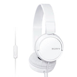 Sony MDR-ZX110AP Wired Headphone with Mic (On Ear, White)