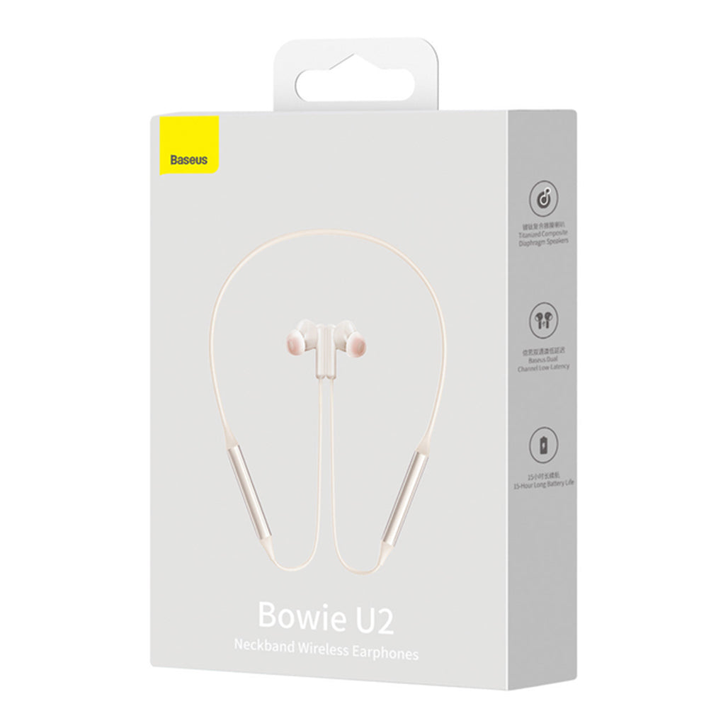 A Photo Of Baseus Bowie U2 - Neckband Wireless Earphones - White