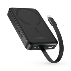 A Photo Of Baseus Magnetic Power Bank 30W 10000mAh With Built-in USB-C Cable