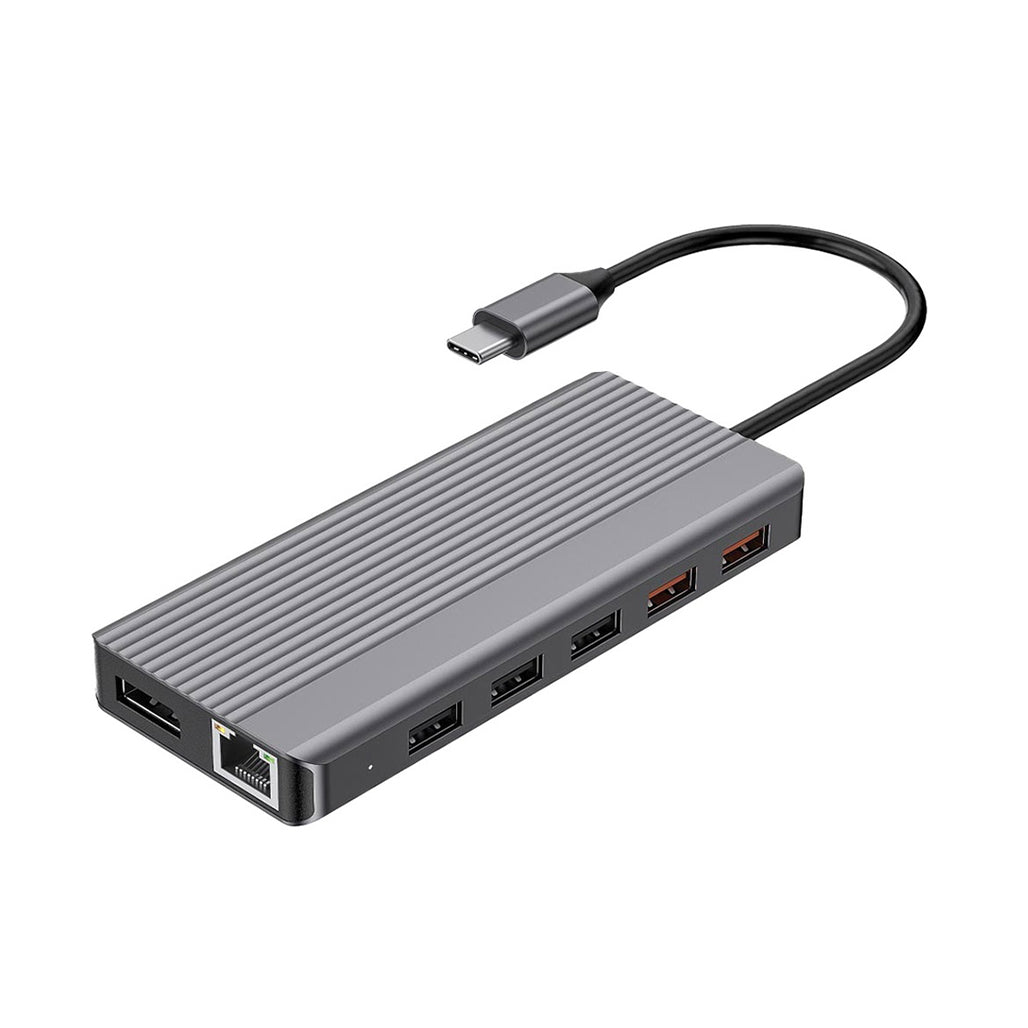 A Photo Of Powerology 12in1 USB-C Hub HDMI Type-C 100W PD Ethernet VGA USB SD MicroSD 3.5AUX