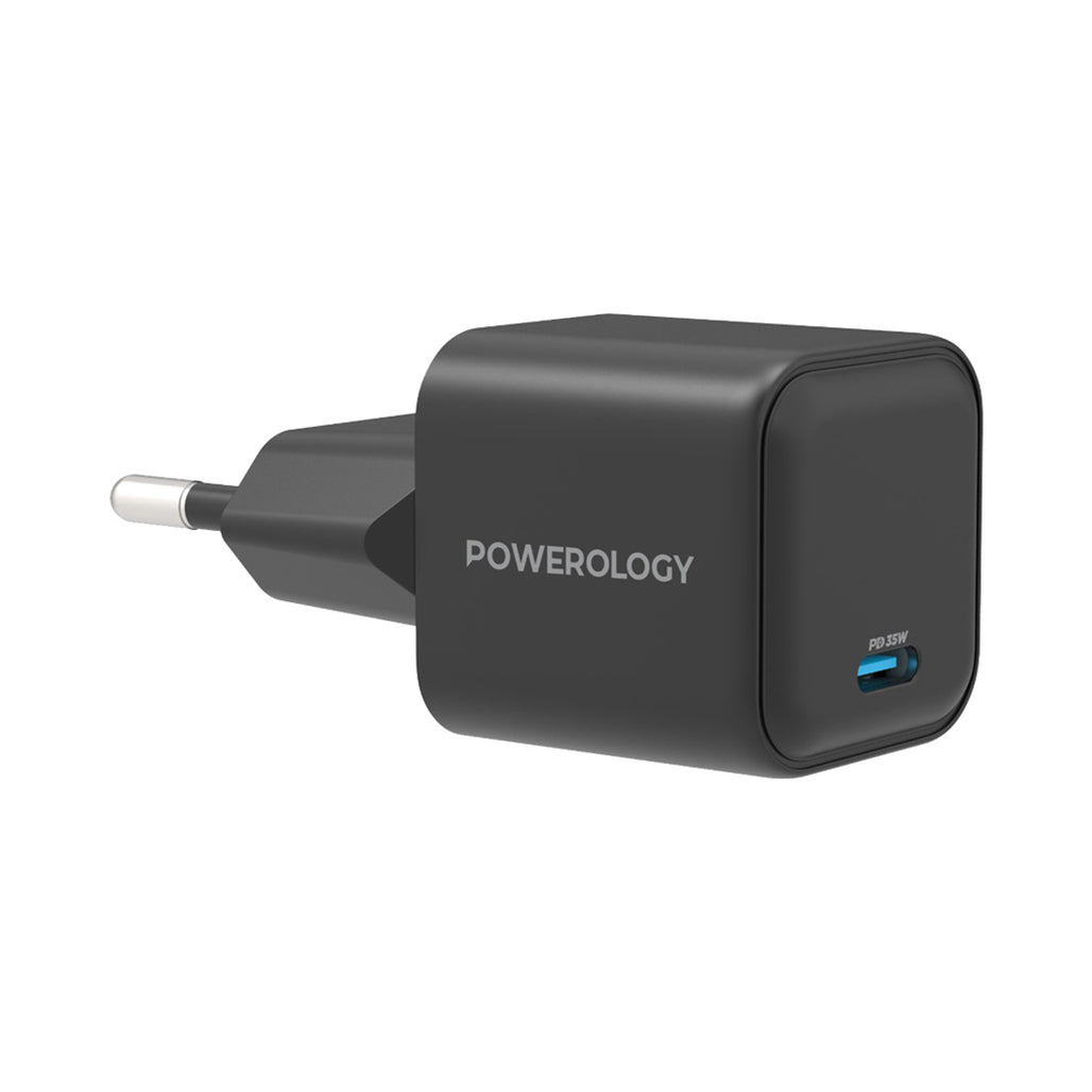 A Photo Of Powerology 35W Single Port Type-C GaN Charger with EU Plug