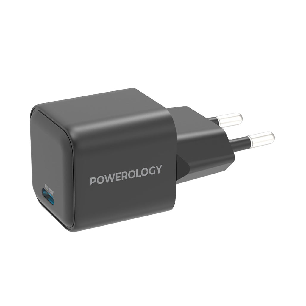 A Photo Of Powerology 35W Single Port Type-C GaN Charger with EU Plug