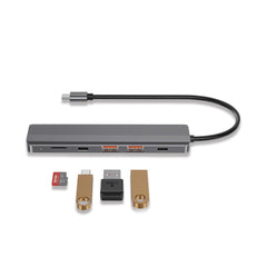 A Photo Of Powerology 6-in-1 Slim 4K HDMI USB-C Hub | P61HBCGY