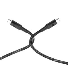 A Photo Of Powerology Braided Cable with USB-C To USB-C Data Transfer and Fast Charging - 30cm(0.98ft)