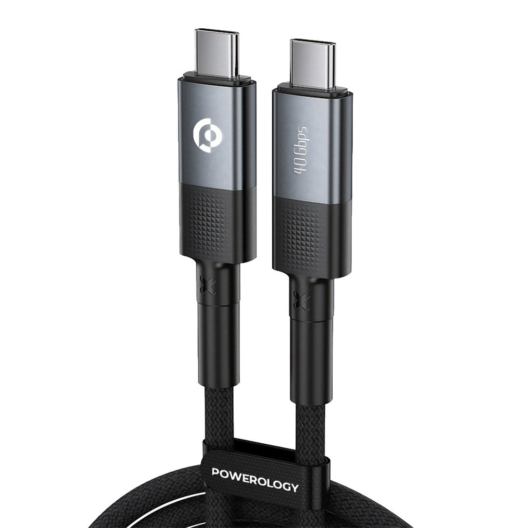 A Photo Of Powerology Braided 240W USB 4.0 Type-C to Type-C Fast Charging Cable 2M