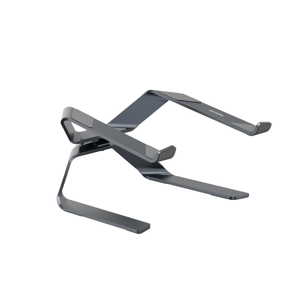 A Photo Of Porodo Alum. alloy 360% Rotatable and Adjustable Laptop Stand - Grey | PD-A150RALS-GY