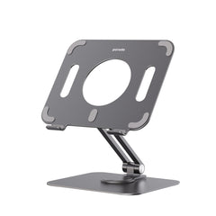 A Photo Of Porodo Aluminum Alloy Holder Angle Adjustable And Rotatable Tablet Stand | PD-AHARTS-GY