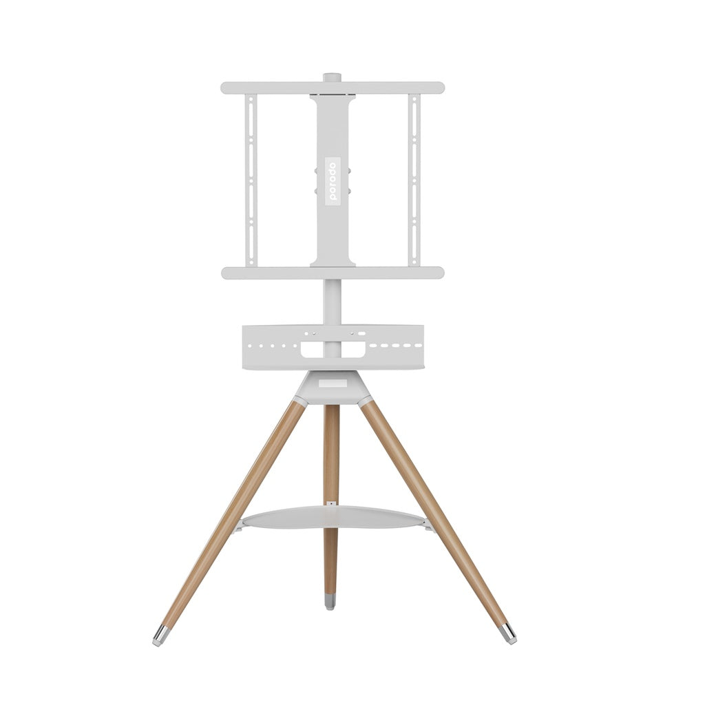 A Photo Of Porodo TV Stand Wooden Tripod | PD-ATVFTS-WH