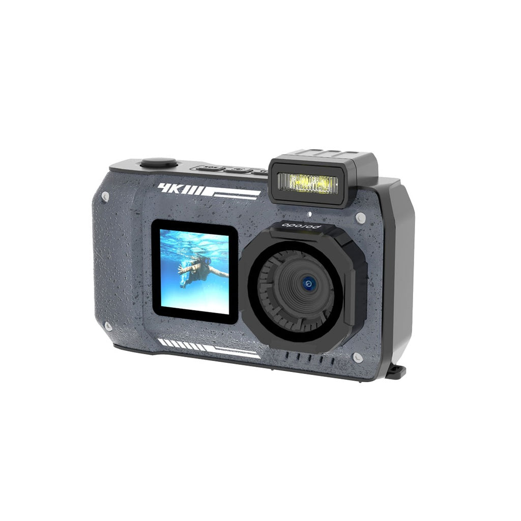 A Photo Of Porodo Waterproof Digital Camera Dual Screen & 18x Zoom