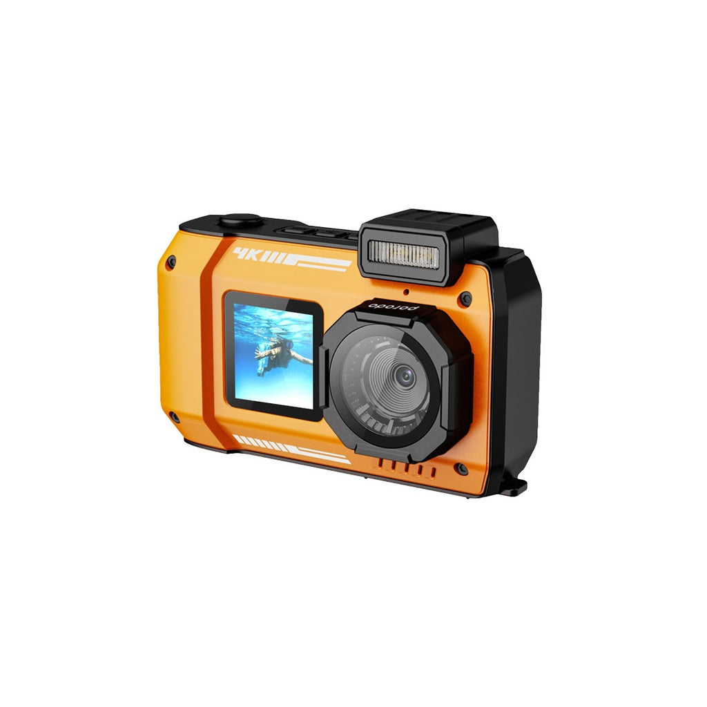 A Photo Of Porodo Waterproof Digital Camera Dual Screen & 18x Zoom