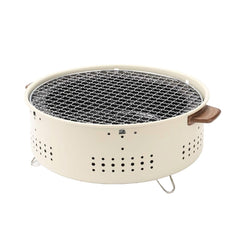 A Photo Of Porodo Lifestyle Camping Mini Outdoor Round BBQ/Charcoal Grill - Light Brown | PD-LCMORG-LTBR