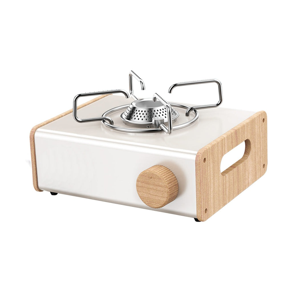 A Photo Of Porodo Lifestyle Camping Portable Single Burner Gas Stove 2800W - Light Brown | PD-LCPSBST-LTBR