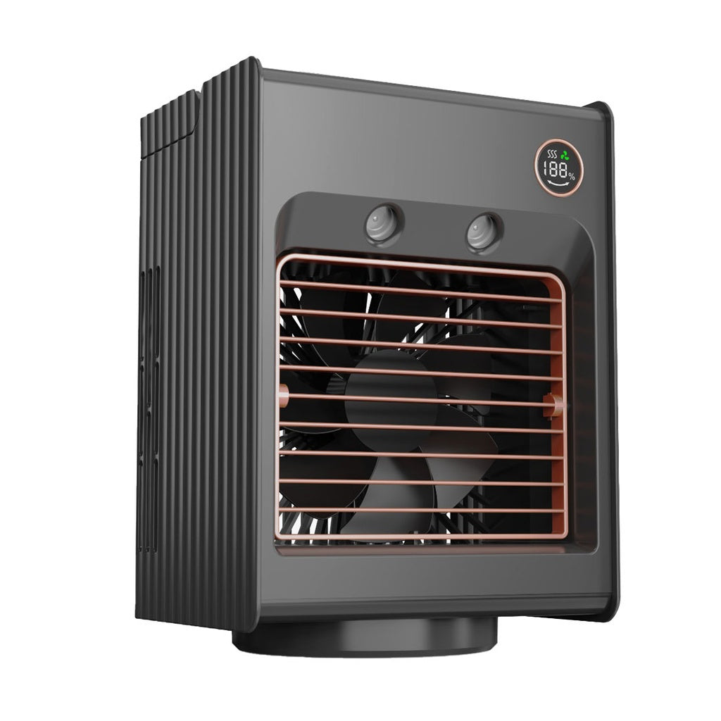 A Photo Of Porodo Lifestyle Air & Mist Portable Cooling Fan With Night Light