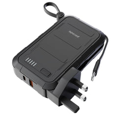 A Photo Of Porodo 10000mAh Wall Charger Power Bank - Black | PD-PBFCH051-BK