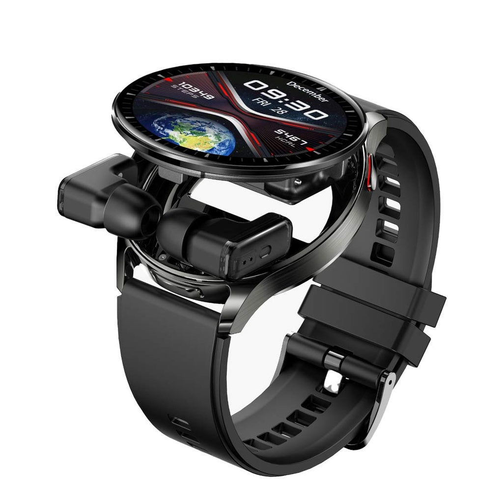 A Photo Of Porodo Pulse Smartwatch With Earbuds