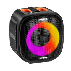 A Photo Of Porodo Soundtec Flash RGB Portable Bluetooth Speaker 16W - Black | PD-STRGBS-BK