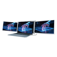 A Photo Of Powerology Dual Screen Portable Monitor - Silver | PDSLM13