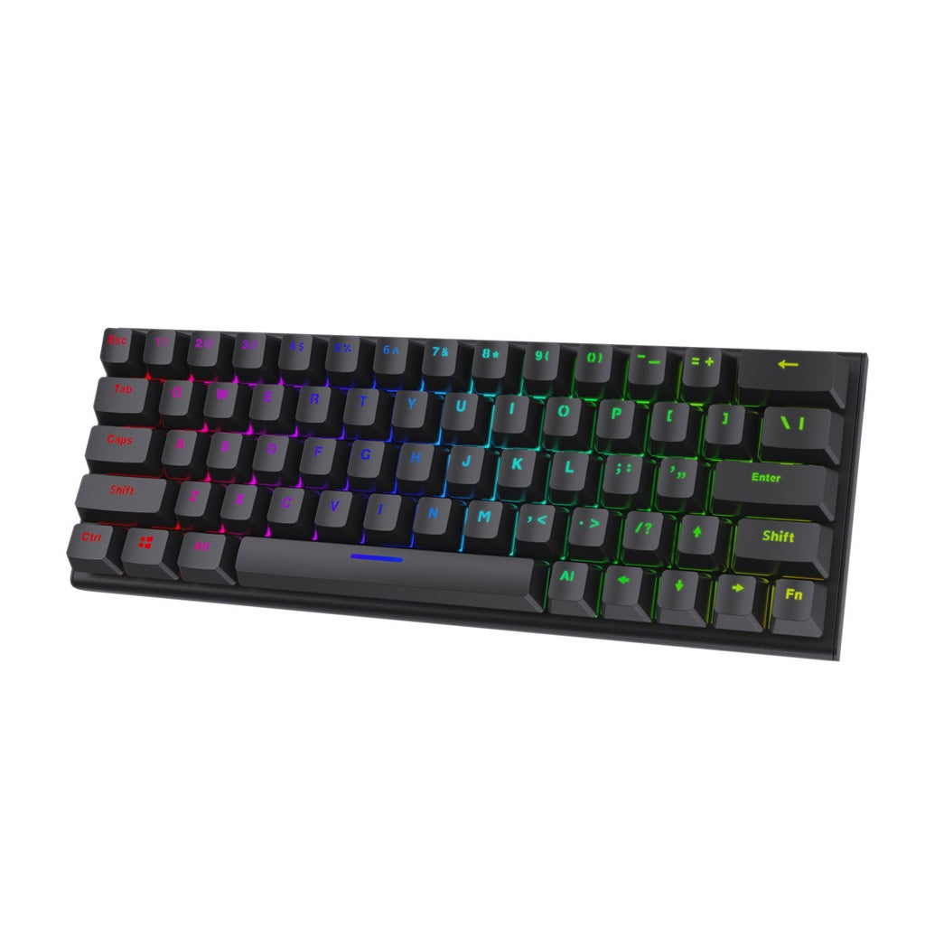 A Photo Of Porodo Gaming 61 Keys Pudding Mechanical Keyboard - Black | PDX224