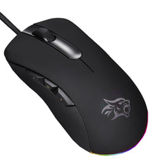 A Photo Of Porodo BlackHawk 8D Wired Gaming Mouse PWM3389 Sensor with TTC Switch | PDX318-BK