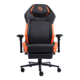 Porodo Gaming Chair Molded Foam Seats/Armrest & Footrest - Black/Orange