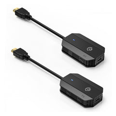 A Photo Of Powerology Wireless HDMI Mirroring Adaptor Pair with USB-C Cable Full HD 1080P - Black