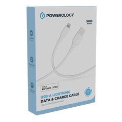 A Photo Of Powerology PVC Mfi Cable USB-A to Lightning 1.2M