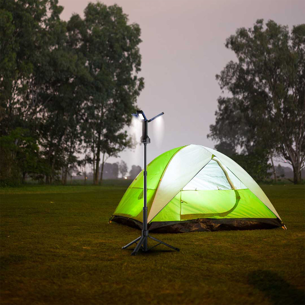 A Photo Of Powerology Camping 4000LM USB-C Foldable Tripod Worklight IPX4, 4000mAh