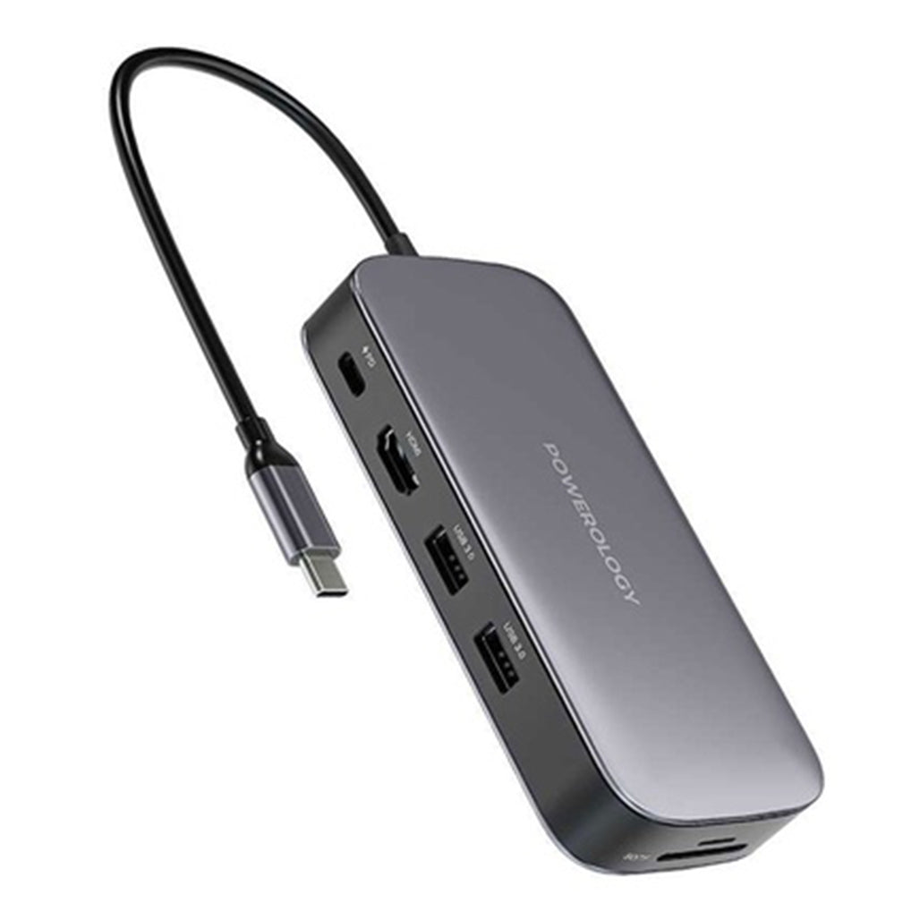 A Photo Of Powerology 256 GB USB-C Hub & SSD Drive All-in-one Connectivity & Storage PD 100W