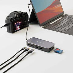 A Photo Of Powerology 256 GB USB-C Hub & SSD Drive All-in-one Connectivity & Storage PD 100W