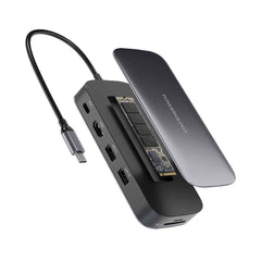 A Photo Of Powerology 256 GB USB-C Hub & SSD Drive All-in-one Connectivity & Storage PD 100W