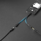 Porodo 2 in 1 Lightning to Lightning + 3.5 Jack Headphone | PD-L2LAXCA-BK