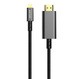 Porodo 4K HDMI to Type Lighting Cable 1.8M - Black | PD-4KHDML-BK
