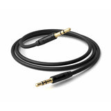Porodo Blue PVC AUX Audio Cable 3.5mm 1M - Black
