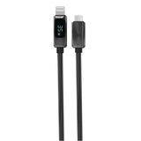 Porodo 35W Braided USB-C To Lightning Cable With Power Display 1.2m/4ft