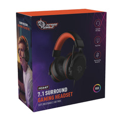 A Photo Of Porodo Gaming PC RGB ENC Gaming Headphones - Black | PDX417-OGBK