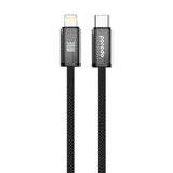 Porodo Woven 30W Lightning to Type-C Cable 1.2M - Black | PD-W30LC1-BK