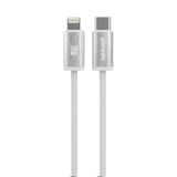 Porodo Woven 30W Lightning to Type-C Cable 1.2M - White | PD-W30LC1-WH