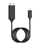 Porodo Lightning to HDMI Cable - Full HD Resolution (2M) | PD-HDL2M-BK