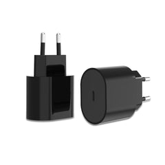 A Photo Of Porodo 20W Single C Port PD Charger EU - Black | PD-FWCH018-BK