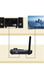 A Photo Of Porodo 3in1 Bluetooth Transmitter Receiver and Wireless Audio Adaptor - Black | PD-3IN1RTA-BK