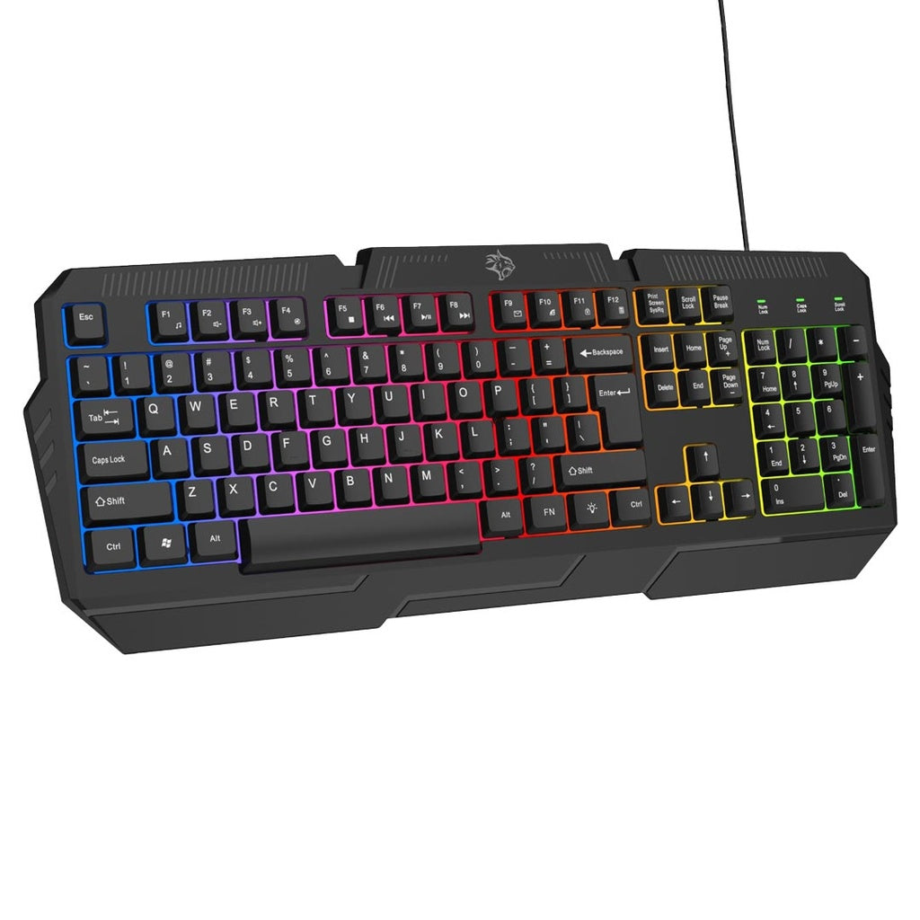 A Photo Of Porodo Gaming 4in1 Combo with Keyboard, Headphone, Mouse and Mouse Pad - Black | PDX221