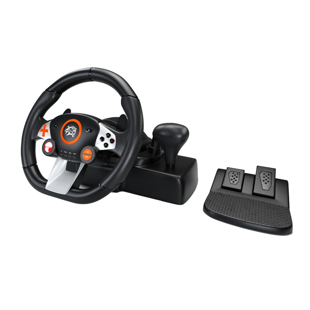 A Photo Of Porodo Gaming 7in1 Steering Wheel | PDX627