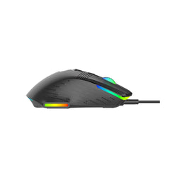 A Photo Of Porodo Gaming 9D Wired Mouse DPI 12800 with 13 Modes RGB Light - Black | PDX320